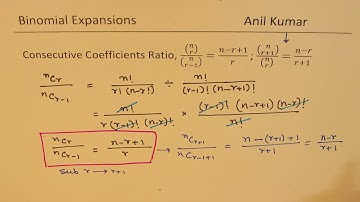 Binomial Expansions Application with Consecutive Terms Ratio