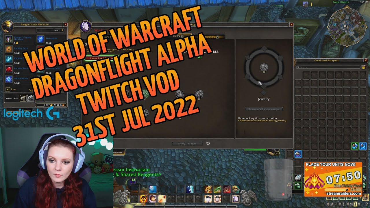 World of Warcraft Dragonflight Alpha testing | Twitch VOD 31st Jul 2022