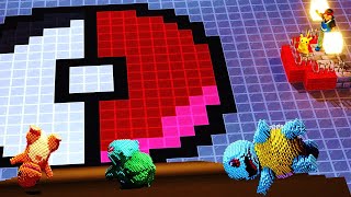 Pokémon Race: Charmander vs. Squirtle vs. Bulbasaur - Molecular Softbody Simulation