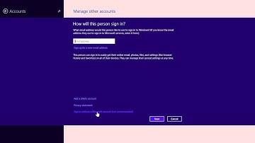 Windows 8.1: Create a Local Account or User