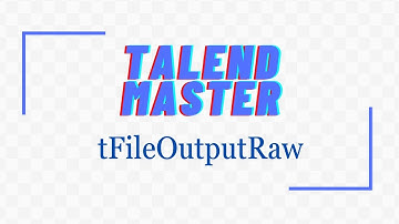 How to load data using tFileOutputRaw component?