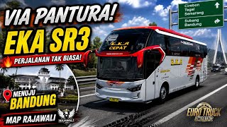 ETS2 Indonesia part 1 | Bus Eka SR3, Perjalanan yang Tak Biasa! Bandung via Pantura di Map Rajawali screenshot 3