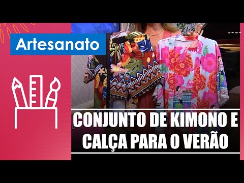 Costure um lindo conjunto de kimono e calça para o verão com  costureira Michele Ramos – 18/02/25