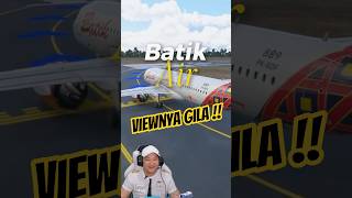 Batik Air Keliling Jawa Tanpa Henti, ViEW KEREN Banget! #shorts #aviation #batikair #flightsimulator