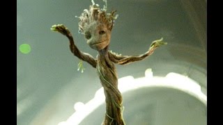 pequeño groot bailando