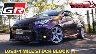 This *BIG TURBO* 400+ WHP Yaris with SEQUENTIAL GEARBOX is SCARY *Stock Motor*