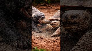 Honey Badger vs Turtle 🐢🔥 Crazy Tug of War!