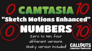 Camtasia “Sketch Motions Enhanced” - Numbers – Additional Sketch Motions for Camtasia