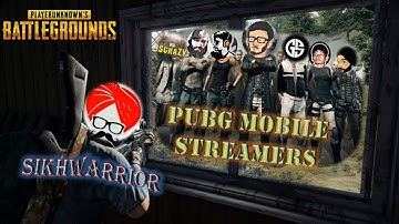 SIKHWARRIOR VS PUBG MOBILE STREAMERS || (CARRYISLIVE, GUNSHOT, DYNAMO GAMING, DADDYCOOL, MDISCRAZY)