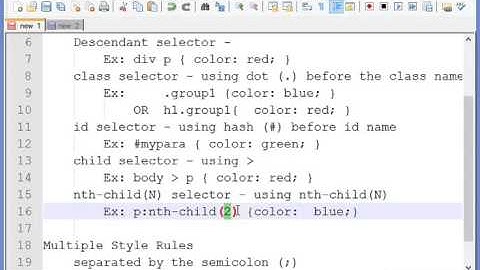 CSS Tutorial for beginners - CSS selectors video lecture 03 part 01