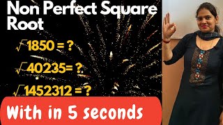 Maths shortcut - Non Perfect Square Root using short trick #Best #Maths Inside-22/20