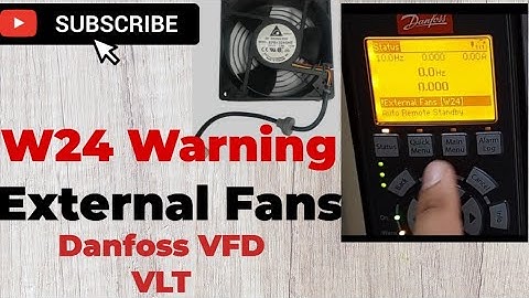 How to Reset the External Fans W24 warning| danfoss VFD W24 alaram
