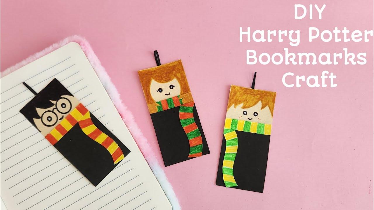 DIY Harry Potter Bookmarks How to make Bookmark Crafts Back to School Paper Bookmark