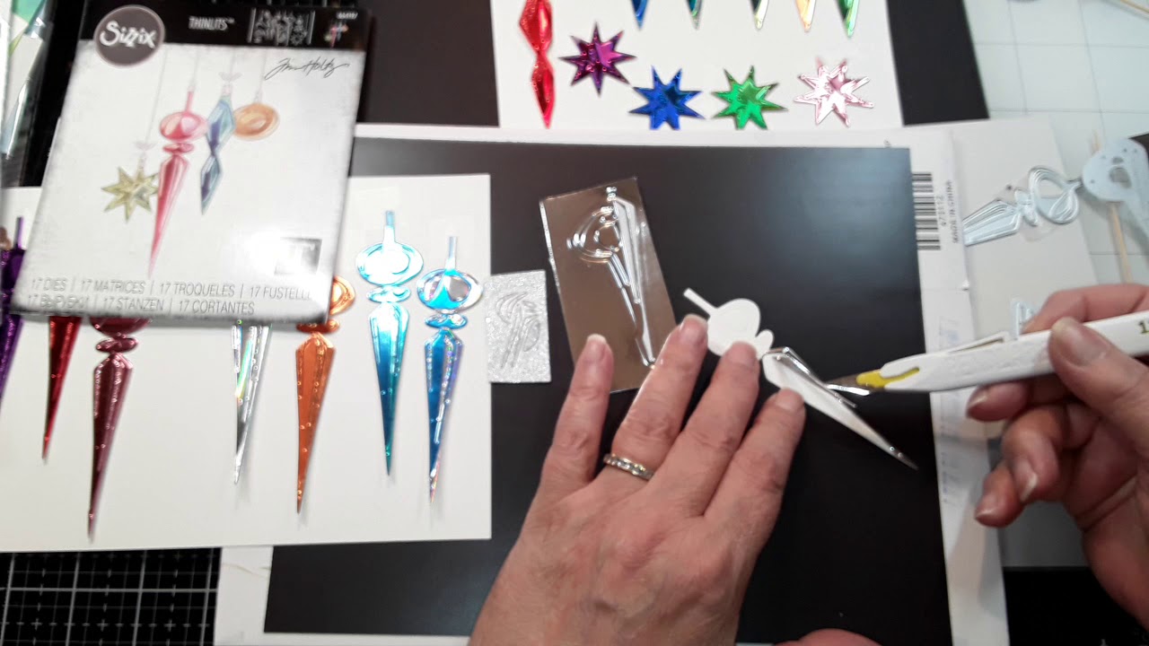 A closer look and tips creating with Tim Holtz Colorized Ornament dies for cardmaking