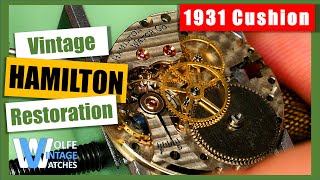 1931 Hamilton Cushion Watch Restoration | Foiled by the Setting Lever Screw...Again