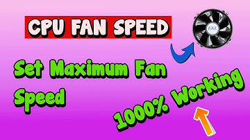 How To Boost CPU Fan Speed With Software Set Maximum Fan Speed.