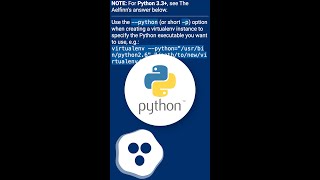 Use different Python version with virtualenv #shorts