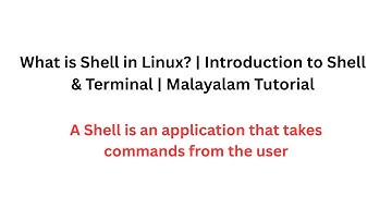 What is Shell in Linux? | Introduction to Shell & Terminal | Malayalam Tutorial