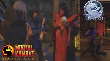 MK Legacy Kollection Sub Zero Mythologies Walkthrough Part 1 & Scorpion Boss Fight & Fatality
