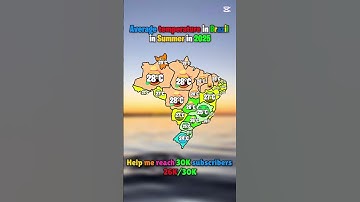 Average temperature in Brazil in Summer + Winter in 2025 #map #geoportal #europe #mapguide #mapping