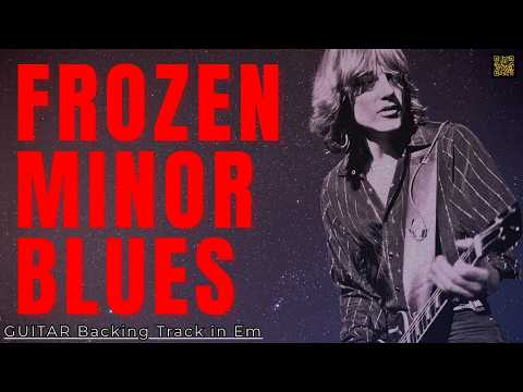 Frozen Blues | Slow Minor Blues Jam Track For Guitar (E Minor)