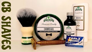 Stirling Soap Co-Carmichael Karve Overlander Topaz Razor Blade Stirling Brush Unscented Balm