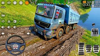 12 Wheeler Indian 8x8 Power Full Tipper Truck Driving In Muddy Offroad | Bus Simulator Indonesia Mod screenshot 4