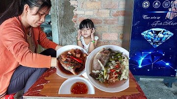 Bữa cơm hai món, cá rô kho tiêu và canh chua cá rô thật ngon