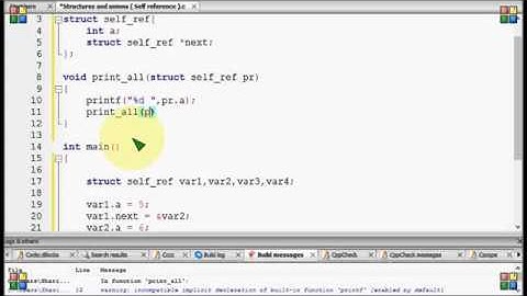 Bangla C programming tutorial 103 Structures and unions Self reference   YouTube