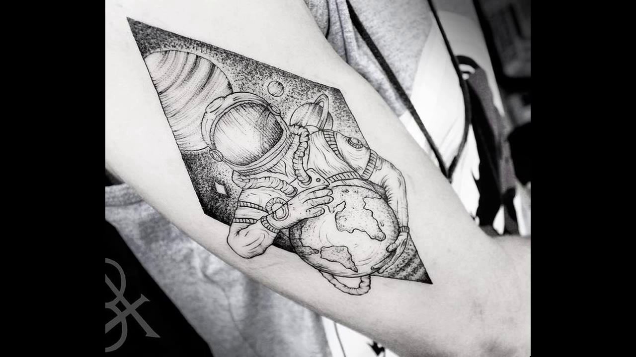 Astronaut Temporary Tattoo Sticker - OhMyTat