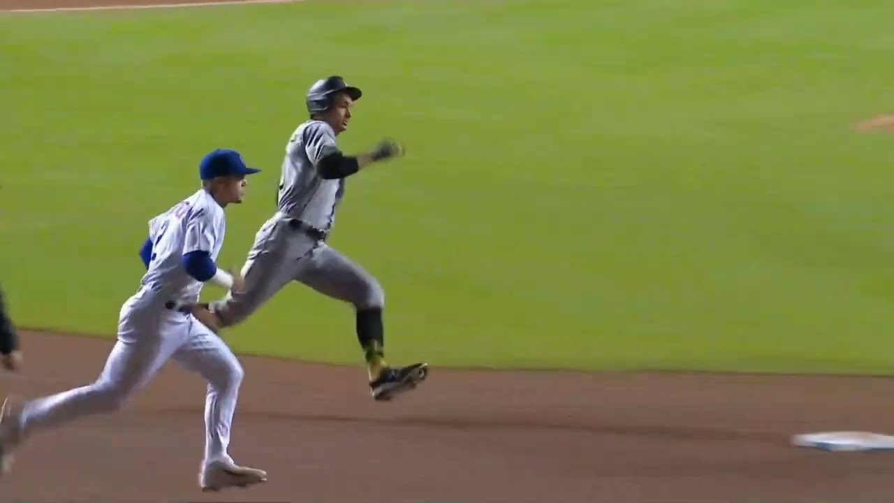 Bryan Reynolds Outsmarts The Cubs And Hits A 49.4 MPH Triple
