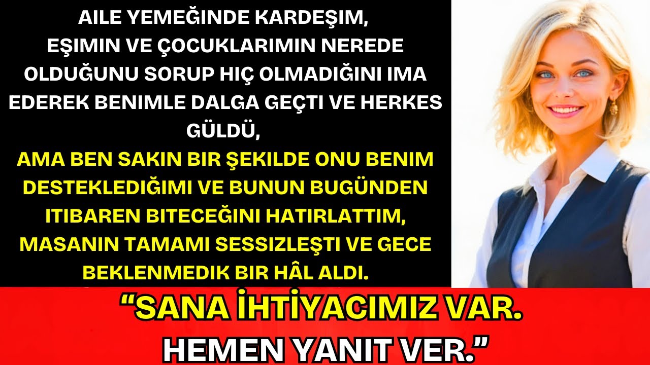 Aile Yemeğinde Kardeşim Benimle Alay Etti, Ama Sonra Olanlar Herkesi Şoke Etti