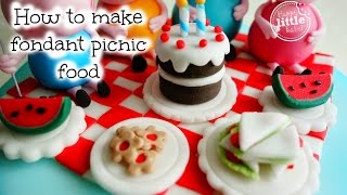 How to make fondant picnic food