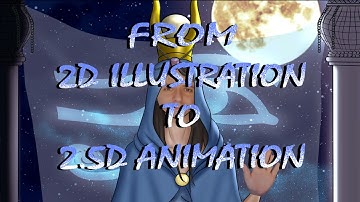 From 2D illustration to 3D animation with Blender - cloth simulation w/ Simply Cloth Pro addon