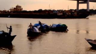 Boat Sail on the River.