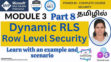 டைனமிக் RLS - தமிழில் POWER BI கற்கவும் - power bi in tamil - tutorial in tamil - power bi tamil