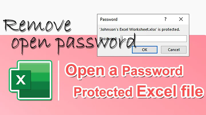 How to Open a Password Protected Excel File within Clicks | Excel Remove Open Password