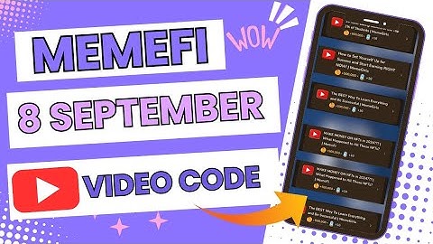 Memefi All Video Code Today 8th September | My SECRET to Never Running Out of Energy | MemeFi Code