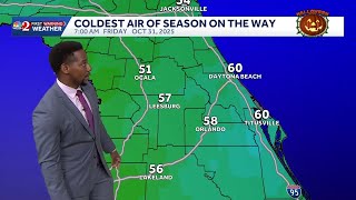Coolest temps of the season on the way to Central Florida | When to expect mornings in the 40s