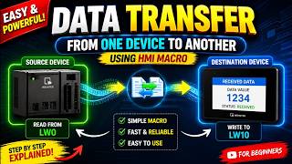 How to Copy Data Between HMI Registers Using Macro | LW0 to LW10 Step-by-Step