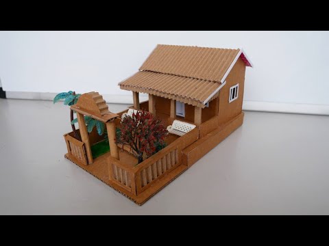 Miniature Dollhouse Out of Cardboard @BackyardCrafts