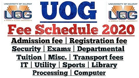 UOG | Fee Structure 2020 | All programmes | 22 June 2020 | Prof. Aadil Ghural