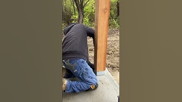 Installing 6x6 cedar columns #cedar