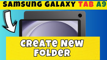 Create New Folder Samsung Galaxy Tab A9 || How to create new folder || New folder settings