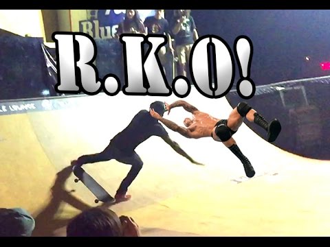 RKO Off Roof - Brutal Randy Orton Skateboarding Slam