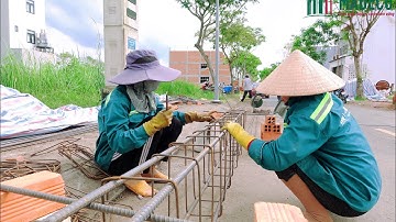 Đổ bê tông móng, sàn trệt 5m x 20m nhà anh Sơn tại Cần Giuộc 