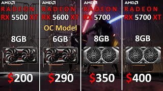 RX 5500 XT vs RX 5600 XT vs RX 5700 vs RX 5700 XT - Test in 10 Games 1080p