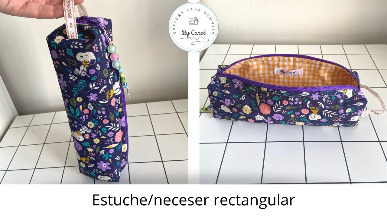 Tutorial costura: ¿Cómo hacer un estuche o neceser rectangular? Interior rematado