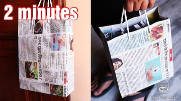 How to Make a Paper Bag with Newspaper – Paper Bag Making Tutorial (Very Easy)