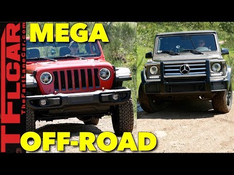 Best Of America Vs Germany Off-Road: Mercedes G-Wagon Takes On The New Wrangler!